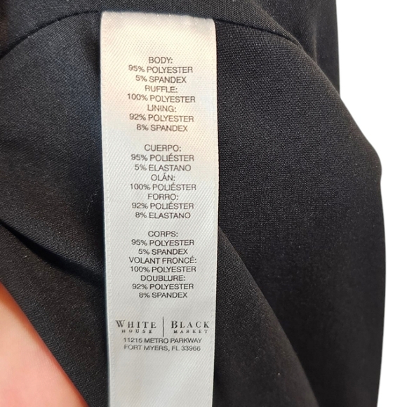 White House Black Market Sleeveless Faux Wrap Dress 8 Polka Dot Floral Trad Wife - Picture 14 of 14